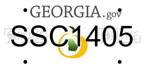 SSC1405 Georgia License Plate