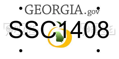 SSC1408 Georgia License Plate