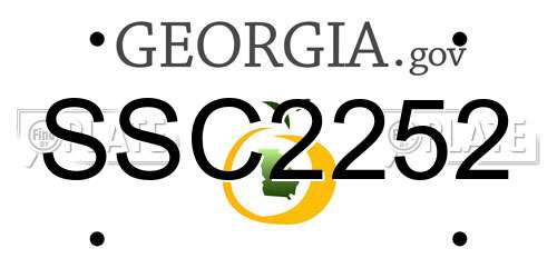 SSC2252 Georgia License Plate