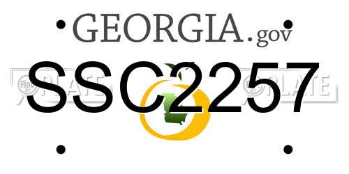 SSC2257 Georgia License Plate