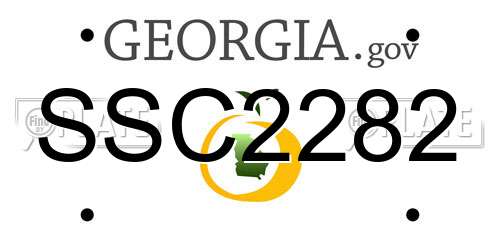 SSC2282 Georgia License Plate