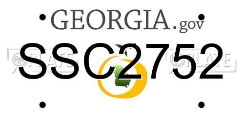 SSC2752 Georgia License Plate