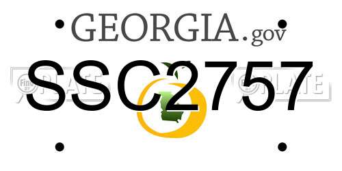 SSC2757 Georgia License Plate