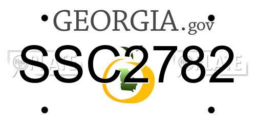 SSC2782 Georgia License Plate