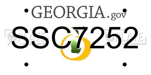 SSC7252 Georgia License Plate
