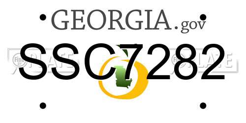 SSC7282 Georgia License Plate