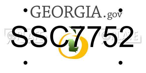 SSC7752 Georgia License Plate