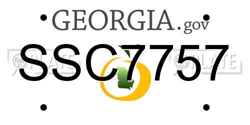 SSC7757 Georgia License Plate