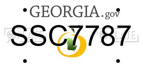 SSC7787 Georgia License Plate