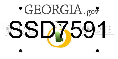 SSD7591 Georgia License Plate