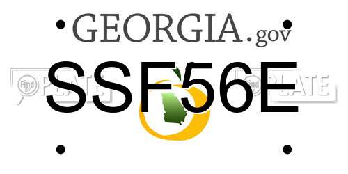 SSF56E Georgia License Plate