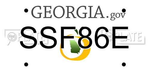 SSF86E Georgia License Plate