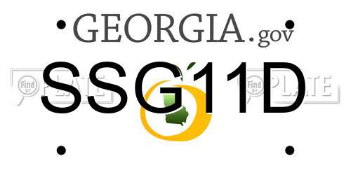 SSG11D Georgia License Plate