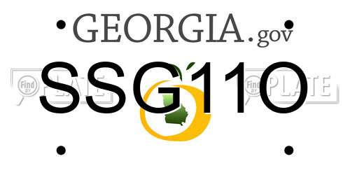 SSG11O Georgia License Plate
