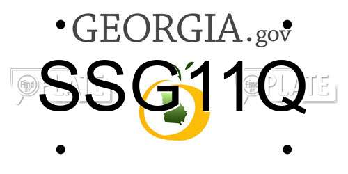 SSG11Q Georgia License Plate