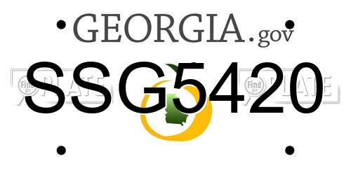 SSG5420 Georgia License Plate