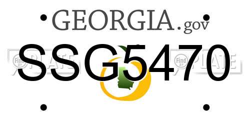 SSG5470 Georgia License Plate