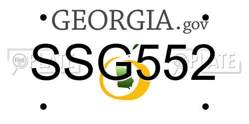 SSG552 Georgia License Plate