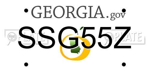 SSG55Z Georgia License Plate