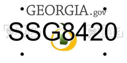 SSG8420 Georgia License Plate