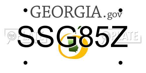 SSG85Z Georgia License Plate