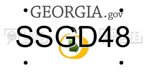 SSGD48 Georgia License Plate