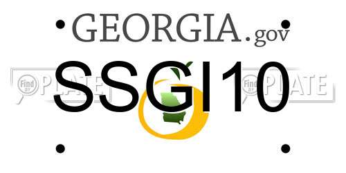 SSGI10 Georgia License Plate