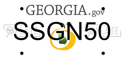 SSGN50 Georgia License Plate