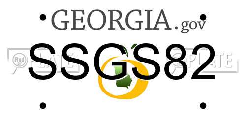 SSGS82 Georgia License Plate