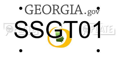 SSGT01 Georgia License Plate