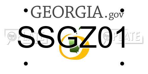 SSGZ01 Georgia License Plate