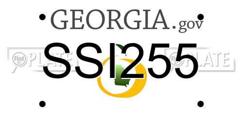 SSI255 Georgia License Plate