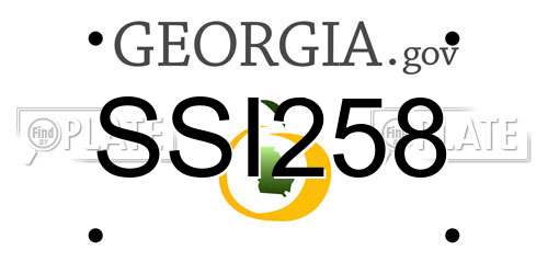 SSI258 Georgia License Plate