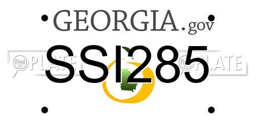 SSI285 Georgia License Plate