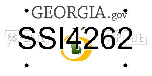 SSI4262 Georgia License Plate