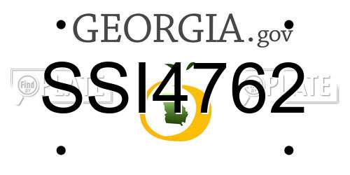 SSI4762 Georgia License Plate
