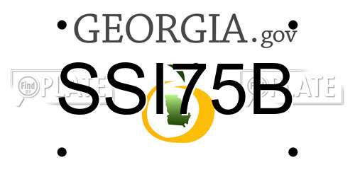 SSI75B Georgia License Plate