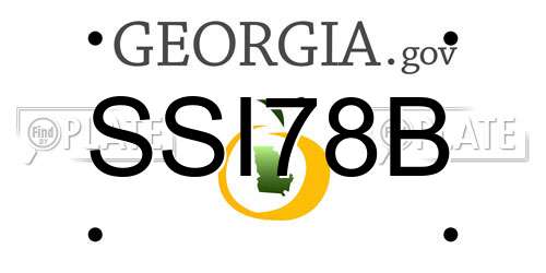 SSI78B Georgia License Plate