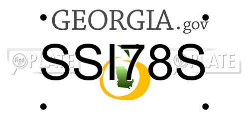 SSI78S Georgia License Plate