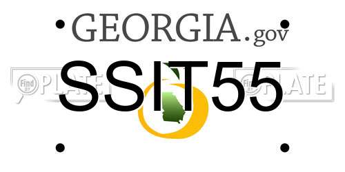 SSIT55 Georgia License Plate