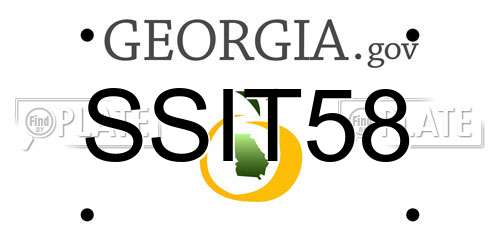 SSIT58 Georgia License Plate