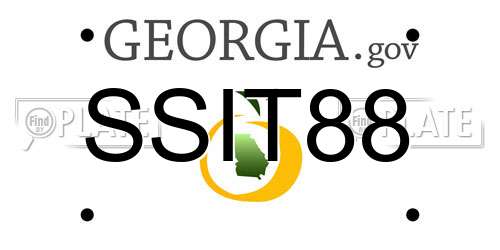 SSIT88 Georgia License Plate