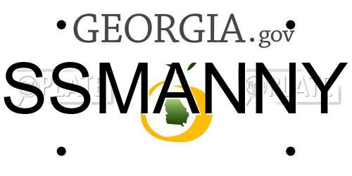 SSMANNY Georgia License Plate
