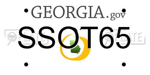 SSOT65 Georgia License Plate