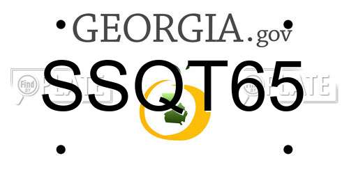 SSQT65 Georgia License Plate