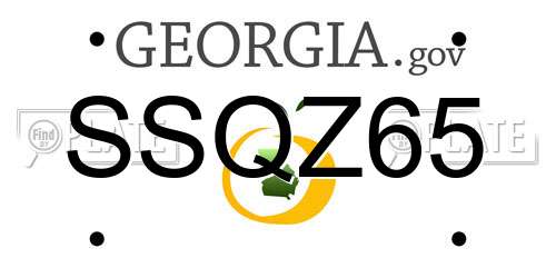 SSQZ65 Georgia License Plate