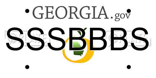 SSSBBBS Georgia License Plate