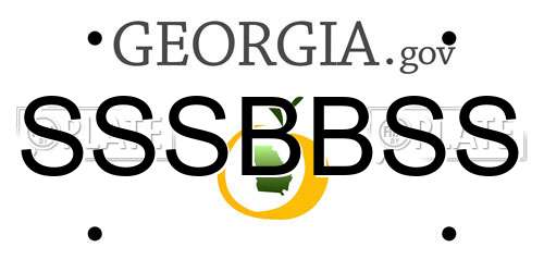 SSSBBSS Georgia License Plate