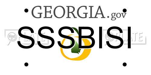 SSSBISI Georgia License Plate