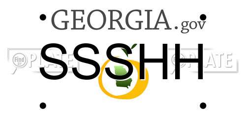 SSSHH Georgia License Plate
